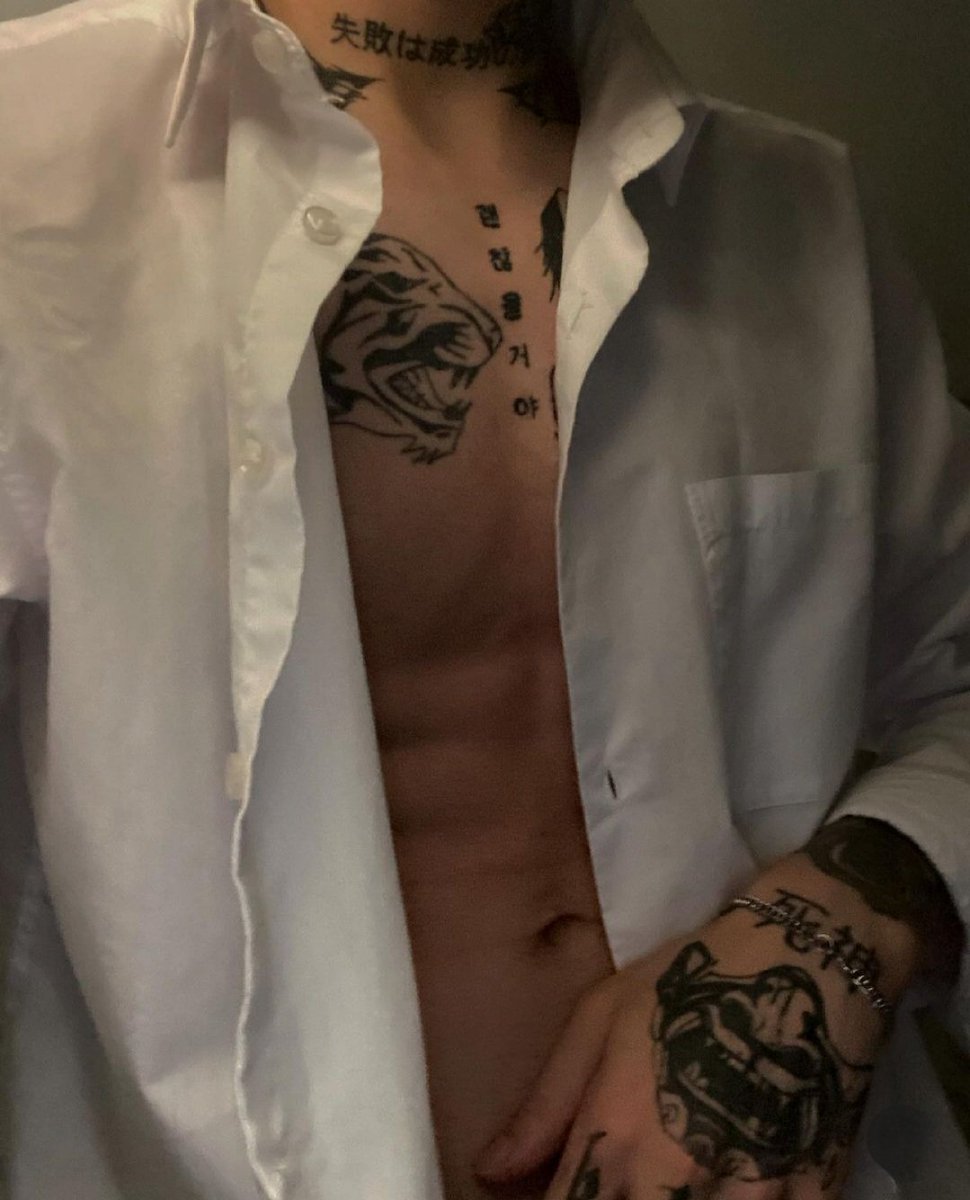 all these tattoos in my skin, they turn you on.