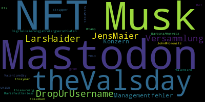 infokalyptisch's tweet photo. Trending in my timeline now:  #Mastodon (2)  #NFT (2)  #Musk (2)  #theValsday (1)  #4 (1)  #DropUrUsername (1)  #LarsHaider (1)  #Versammlung (1) https://t.co/TgPa631CqM