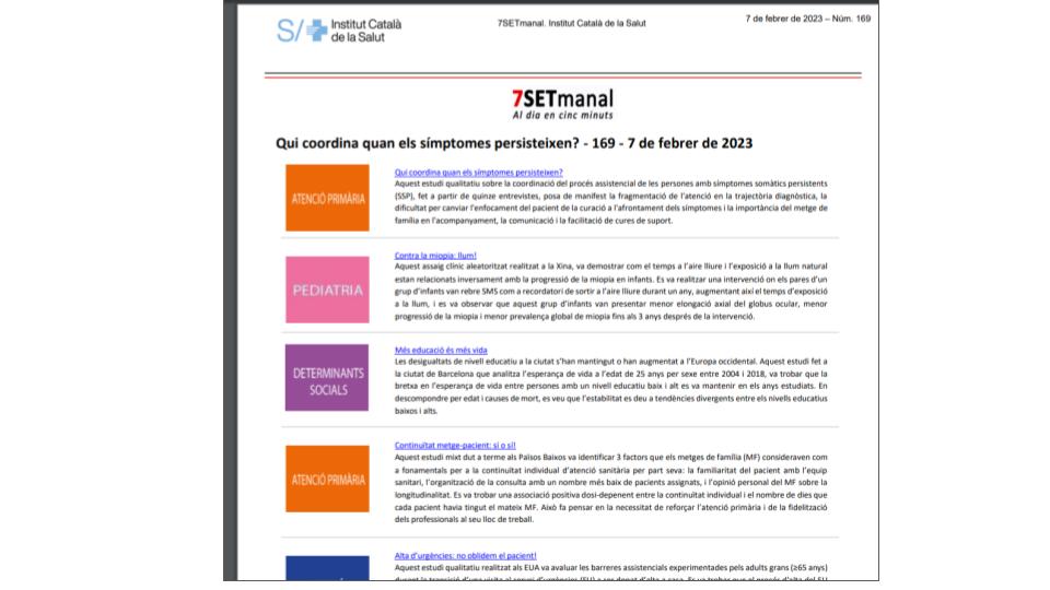 ' Es va trobar una associació positiva dosi-depenent entre la continuïtat individual i el nombre d dies q cada pacient havia tingut el mateix #metgedefamilia
 Això fa pensar en la necessitat d reforçar l’#AP'

#7SETmanal
ics.gencat.cat/web/.content/B…