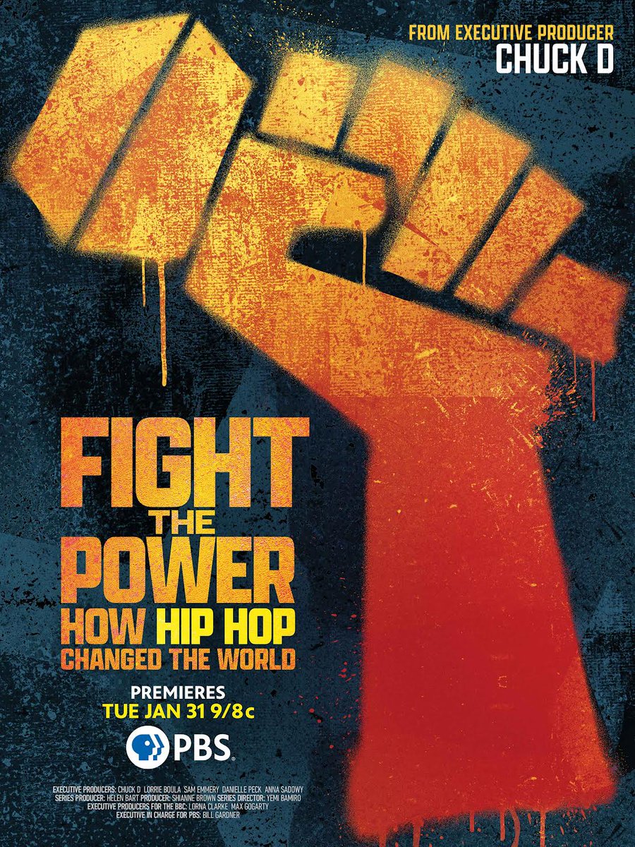 If you started watching “Fight the Power: How Hip-Hop Changed the World,” get ready because the next episode drops tonight on PBS. The docuseries executive produced by @mrchuckd_pe n @lorrieboo and featuring an interview with me is airing tonight on PBS at 9 p.m. ET. blacklatina