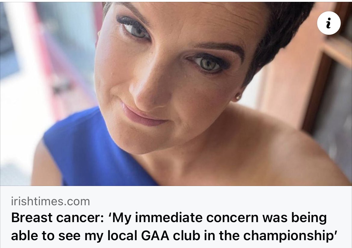 Another article but important message-if you think something isn’t right get it checked, go with your gut instinct. 

I was extremely fortunate to find the lump early so all of my treatment was precautionary.