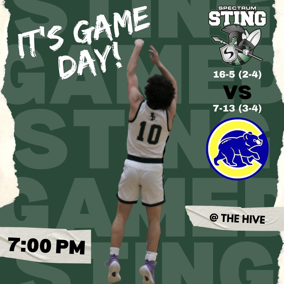 Spectrum_Hoops's tweet photo. GAMEDAY! The Kimball Cubs have to head east to the HIVE today and the Sting are looking to push the win streak to 15 straight! Come and pack the gym today and support your Sting! #StingFam #Together https://t.co/59YC6VB18h