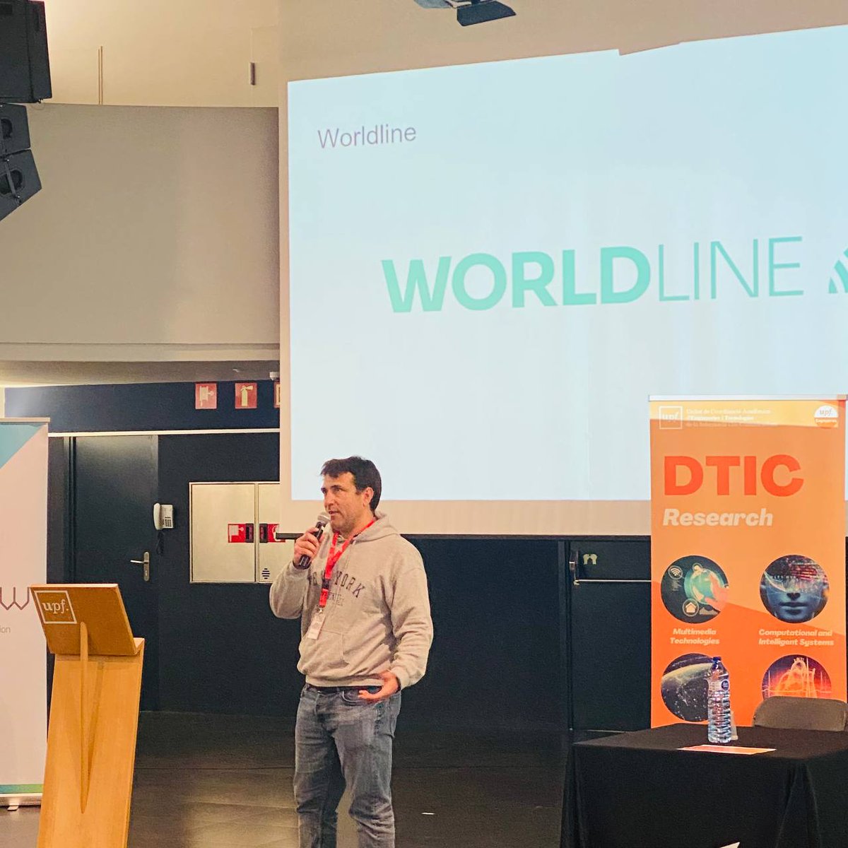 jvorenga's tweet photo. Happy to share #WorldlineTech approach to hands-on training and mentorship for engineering students at the "1r Fòrum de Talent en Enginyeries TIC" @DTIC_UPF with Dolores Gómez and @jsalinaswork ! #ForumDeTalent #EnginyeriesTIC #paytech #talent #students https://t.co/s7vmVpyY7K