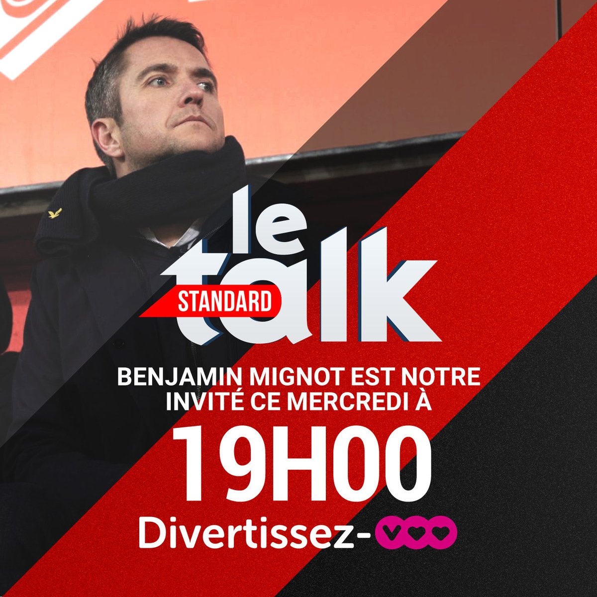 VOOsport's tweet photo. #StandardLeTalk 🎙️🔴 | L'invité de cette semaine sera Benjamin Mignot, directeur commercial au @Standard_RSCL 👌
Rendez-vous ce mercredi à 19:00 sur #DivertissezVOO 📺 https://t.co/PGygtrFBB2