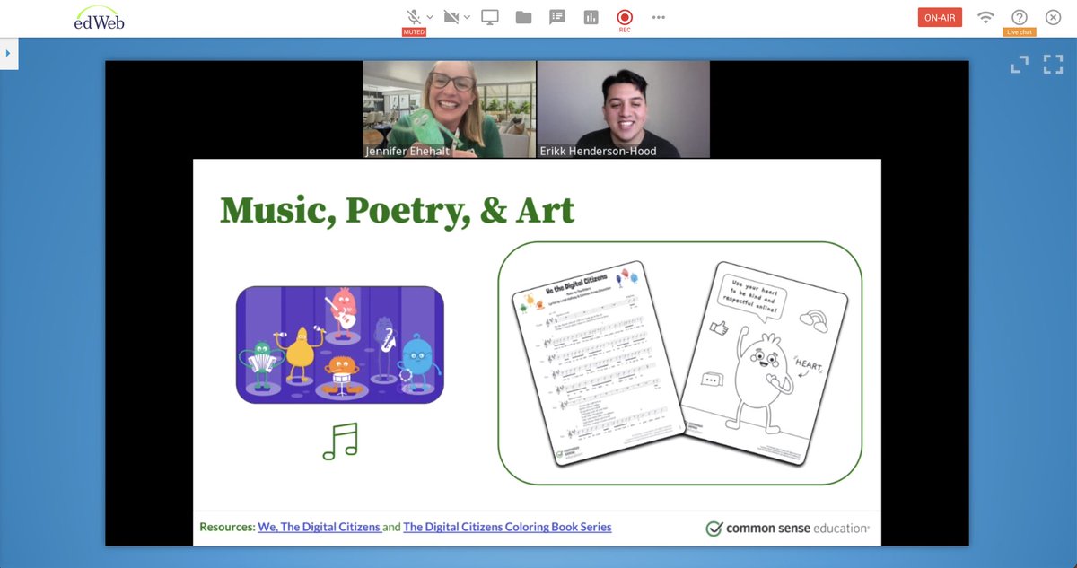 Jehehalt's tweet image. .⁦@erikkhood⁩ #edweb we sure to make a great team! ⁦@CommonSenseEd⁩ #digcit