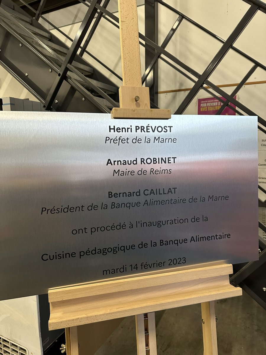 Inauguration @BanqueAlim51 #cuisine pédagogique #planderelance @DptMarne @VilledeReims @sous_pref_reims @Prefet51 #luttegaspillage #bienmanger #solidarité #convivialité l’occasion de féliciter leurs actions et les équipes au nom @ArnaudRobinet