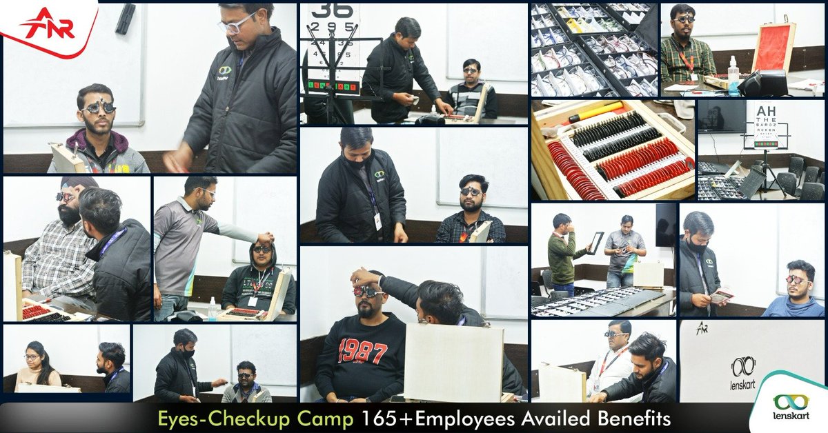 2 days Eyes Checkup Camp organized at #ANR for #employees #wellness by #lenskart.

#EyeCamp #HealthCamp #Health #Benefit #anrsoftware #fitness #eyehealth #optometrist