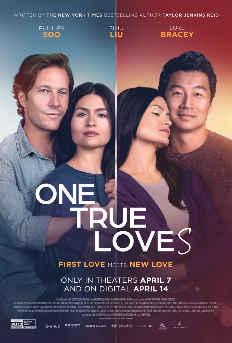 DiscussingFilm's tweet photo. First poster for ‘ONE TRUE LOVES’, starring Phillipa Soo, Simu Liu and Luke Bracey.

The film releases on April 7 in theaters.

(Source: https://t.co/WHW5VvG9Dh) https://t.co/sx7uzBMeQ3