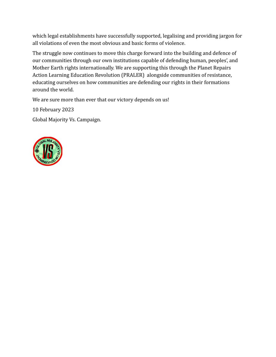 Global Majority Vs. Campaign Statement on Tim Crossland, Law-As-Resistance Lawyering for Truth

<a href="/PlanB_earth/">Plan B Earth</a> <a href="/STOPMAANGAMIZI/">STOPTHEMAANGAMIZI</a> <a href="/ubuntudunia/">Ubuntudunia</a> <a href="/Ubuntudunia365/">Ubuntudunia TV</a> <a href="/PRALER_News/">PRALER</a>