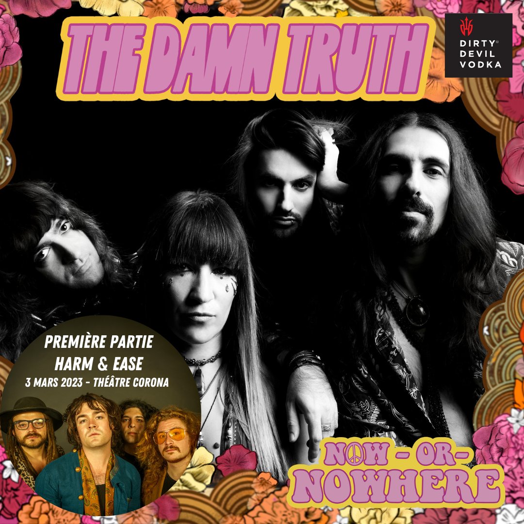 So damn stoked to be opening for @THEDAMNTRUTH1  March 3rd in Montreal for a sold out show! We're super excited to get back out there to play for all of you!