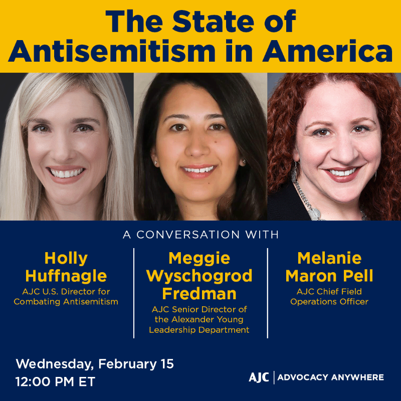 AJCGlobal's tweet photo. What is the state of antisemitism in America?

Join AJC’s experts for a deep dive into the latest data from AJC’s just-released State of Antisemitism in America Report 2022.