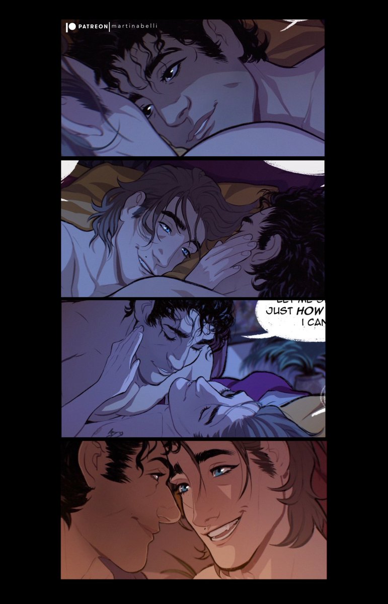 No better day than Valentine’s Day to share some overly cheesy, self indulgent OC stuff, am I right? 

Full 3 pages are up P4tr30n, but have these sneak peeks of Brandon &amp; Rani absolutely loving the hell out of each other 🤲🏻