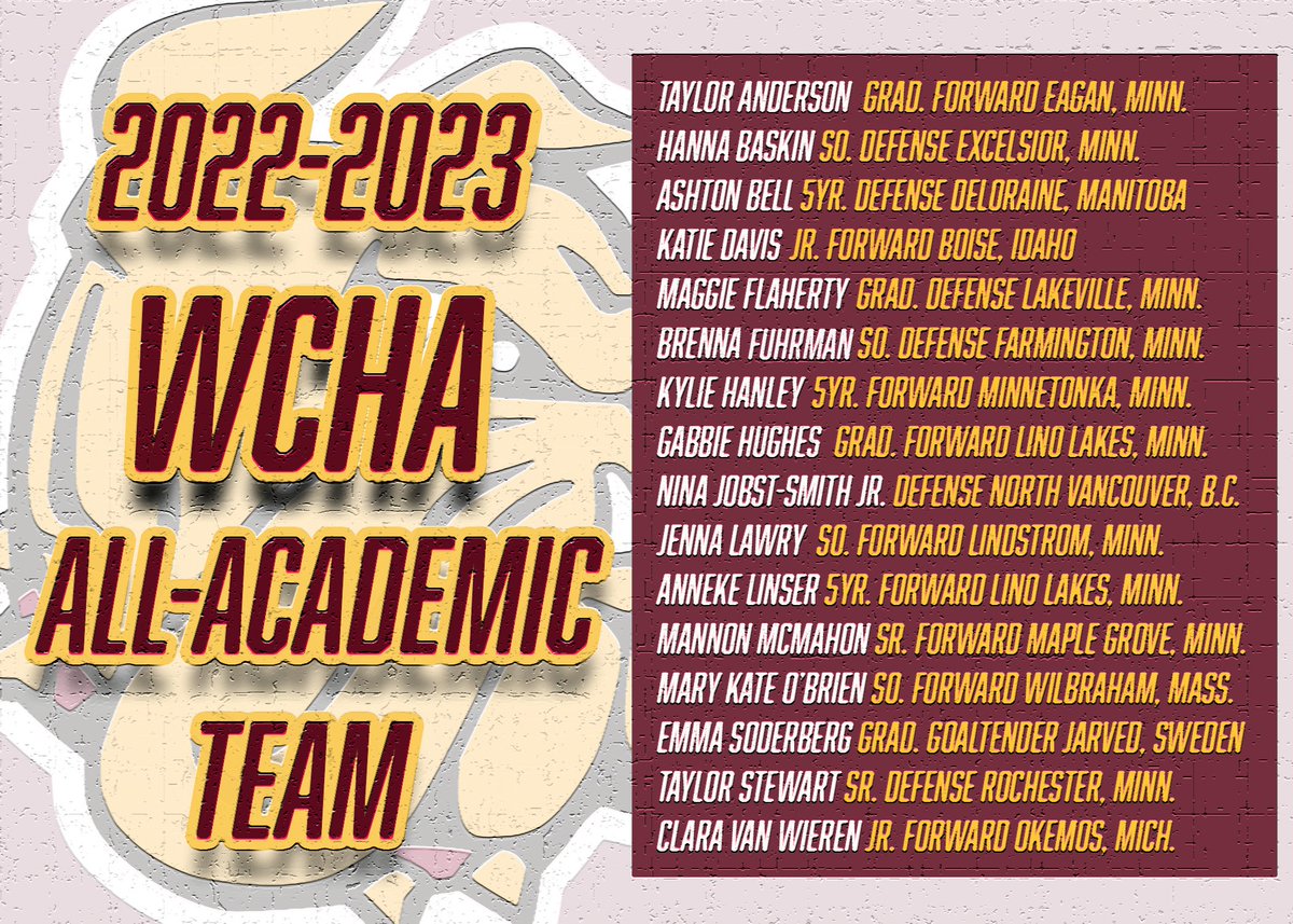 UMD Athletics (@umdbulldogs) on Twitter photo .<a href="/UMDWHockey/">UMD Women's Hockey</a> Lands 16 on 2022-23 WCHA All-Academic Team
Story: umdbulldogs.com/news/2023/2/14… .<a href="/UMDWHockey/">UMD Women's Hockey</a> Lands 16 on 2022-23 WCHA All-Academic Team
Story: umdbulldogs.com/news/2023/2/14…