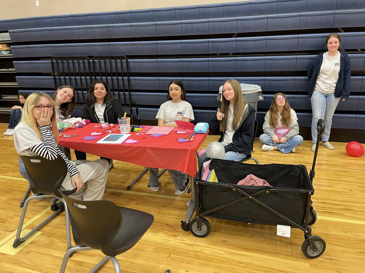 Helping decorate and crafts for the district wide ICAP Valentines Dance