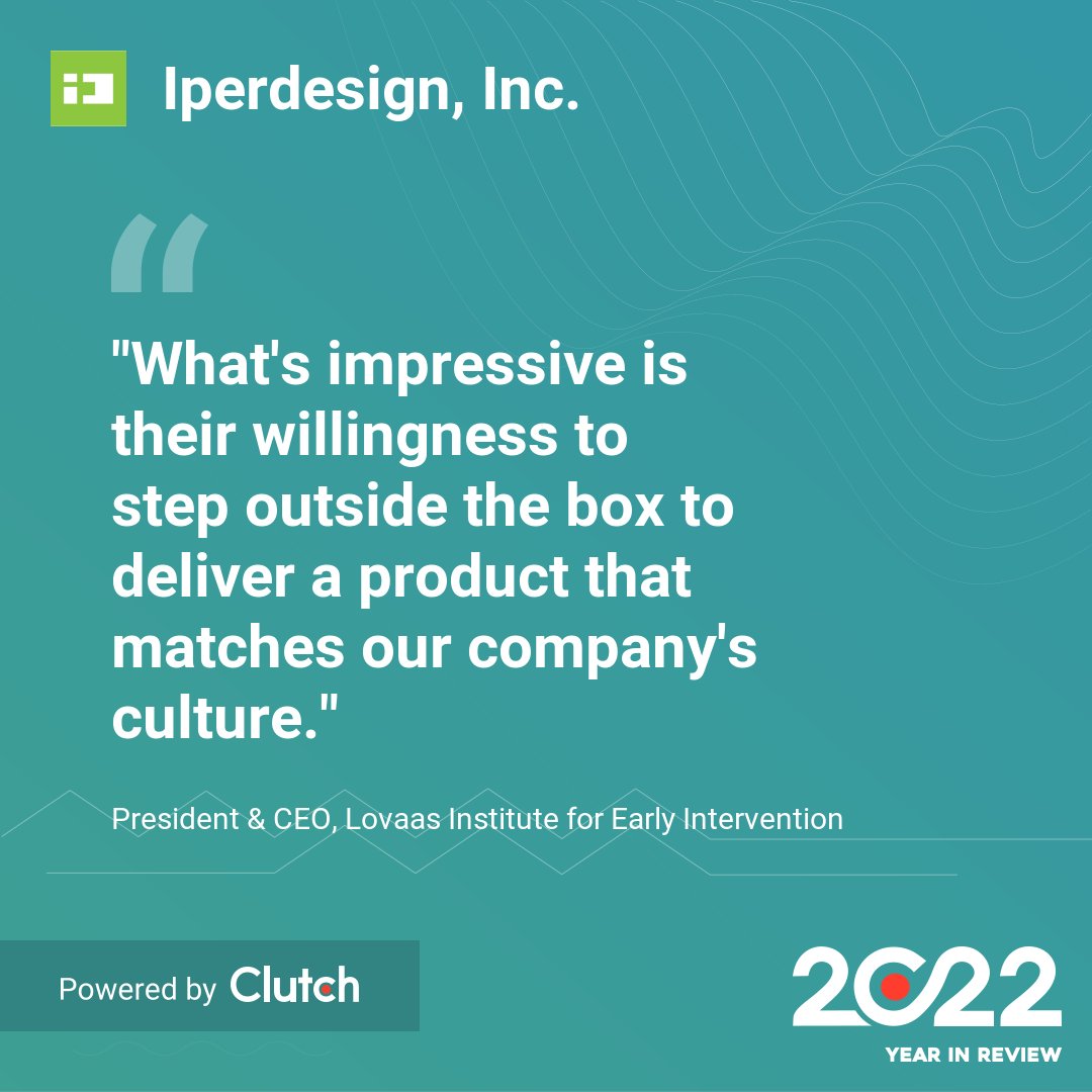 iperdesign's tweet image. Helping our clients build winning brands and businesses is always a win. Collecting 5-star feedback and awards? Icing on the cake. Check out the awards Iperdesign won in 2022: 

#ClutchAward #TopMarketingCompany #ClutchLeader #Digital Branding