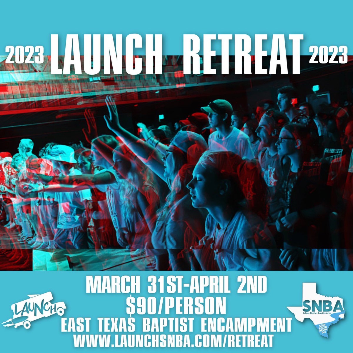 LaunchSnba's tweet image. We're a little over a month away from the 2023 Launch Retreat! We've got some BIG plans for this special weekend, and we want you and your youth ministry to be a part of it. 

Leaders: we're hoping to have our online registration open later this week!