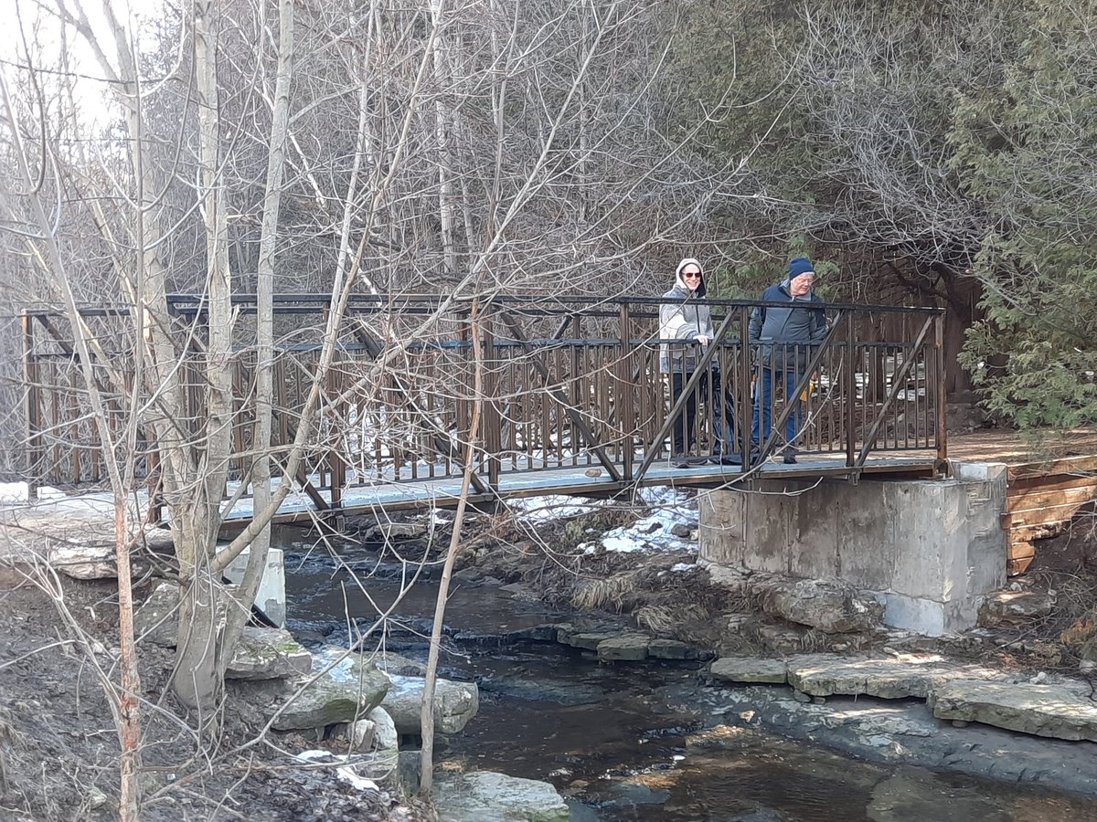Members of the Club "kicking the tyres" on the Crane Park Community Bridge now that the transitions are finished and the bridge is open for use. Thanks to everyone who made this possible.