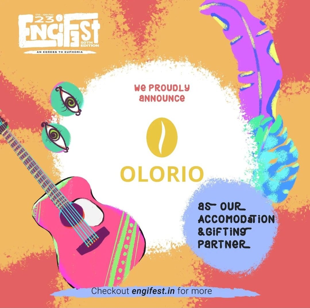 <a href="/The_Olorio/">Olorio</a> is proud to announce that we are official accommodation and gifting partners at #engifestdtu 
Join in event on 18th February to experience the best.  

#Olorio #trendy #fest #engifest_dtu #sponsorship