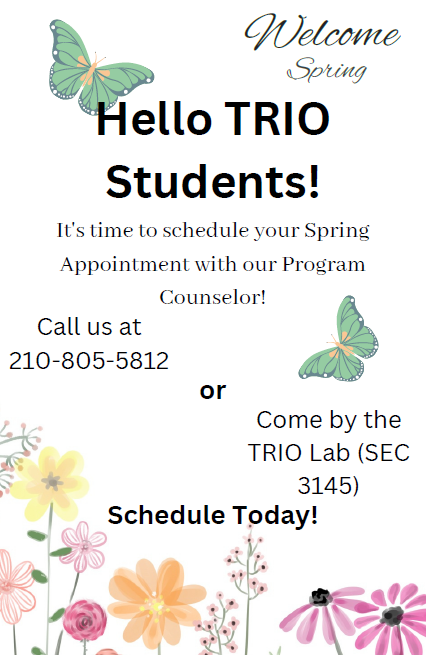 Meet with Prgroam Counselor, Ms. G, to discuss your academic goals and get the resources you need to succeed today! The TRIO lab is open Monday-Friday from 8 am- 5 pm. We hope to see you soon! #TRIOWORKS #UIWTRIO