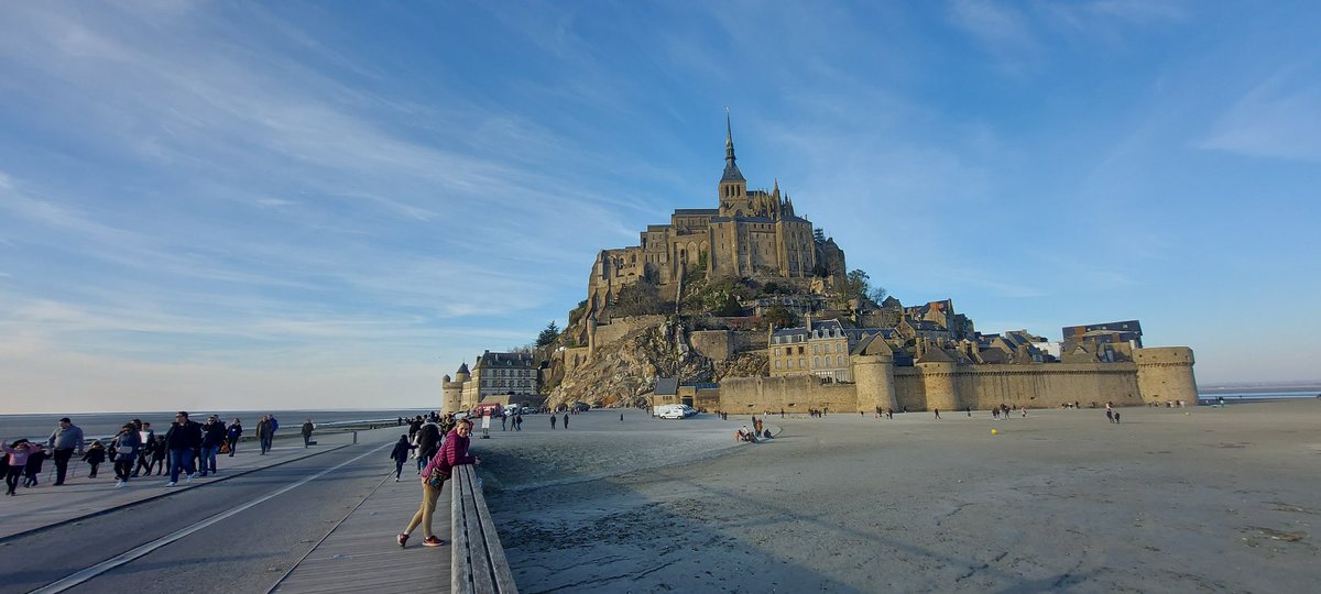 ianwright9968's tweet photo. Fascinating day visiting Arromanches - Normandy D-Day Beaches (Gold) - and Mont Saint Michel. So much history to take in during one day as we plan for @St_Andrewsturi Prep School French Trip in May. https://t.co/IOl7Jae5ts