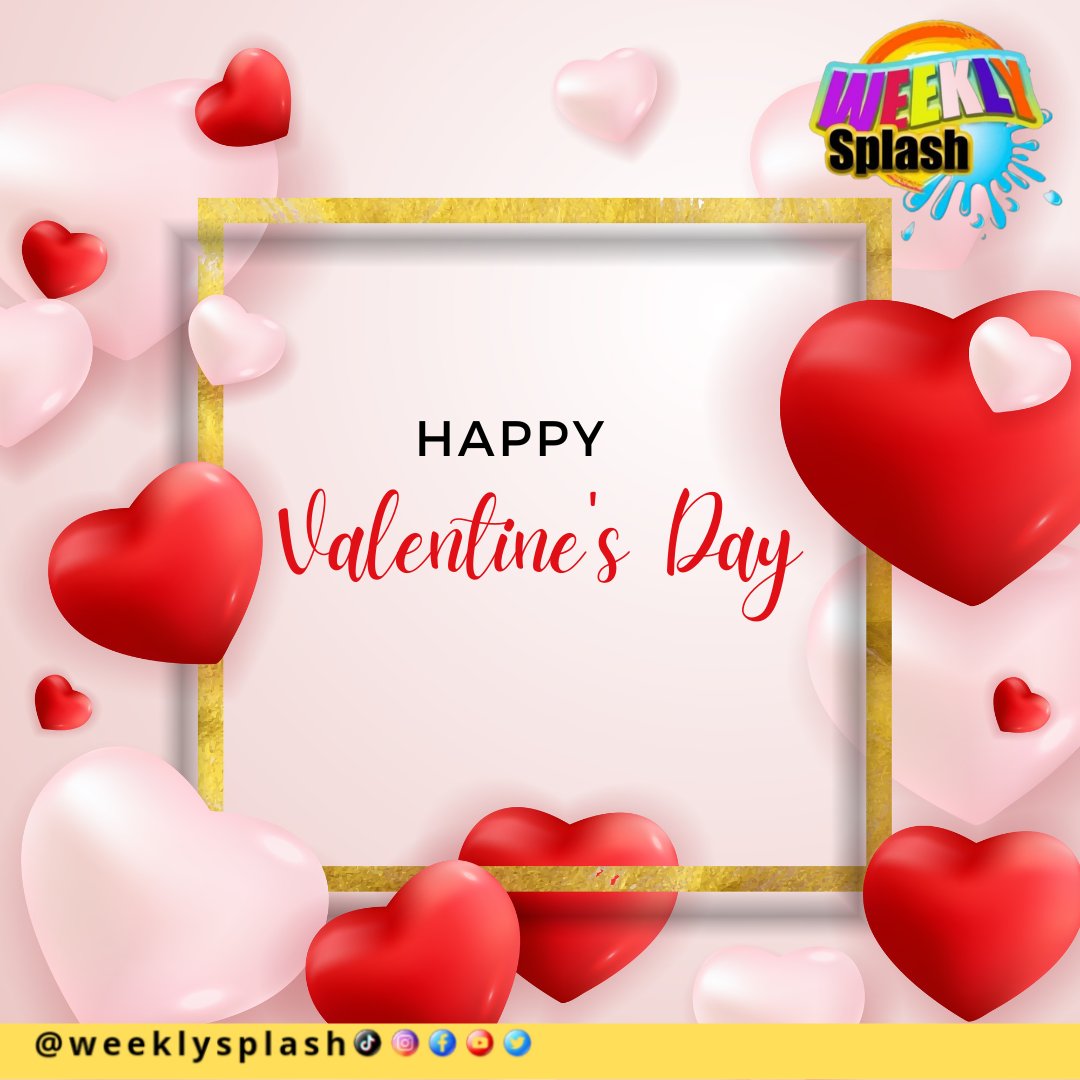 SplashWeekly's tweet photo. #weeklysplash 
Happy Valentine's Day ❤️💌

#valentinesday #love #youth #onlineshow https://t.co/qlr080Arjv