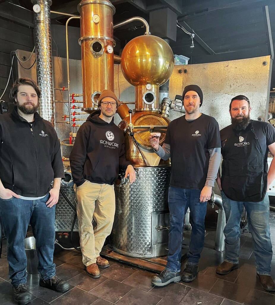 Happy Valentine’s Day from Ironworks!

We present you with The Pink Valentine!

And don’t forget, save $3 on each bottle of vodka or any of the fruit liqueurs on online orders until midnight tonight!

1oz Ironworks Vodka
3/4oz Ironworks Raspberry Liqueur… instagr.am/p/Copu9Wxrlni/