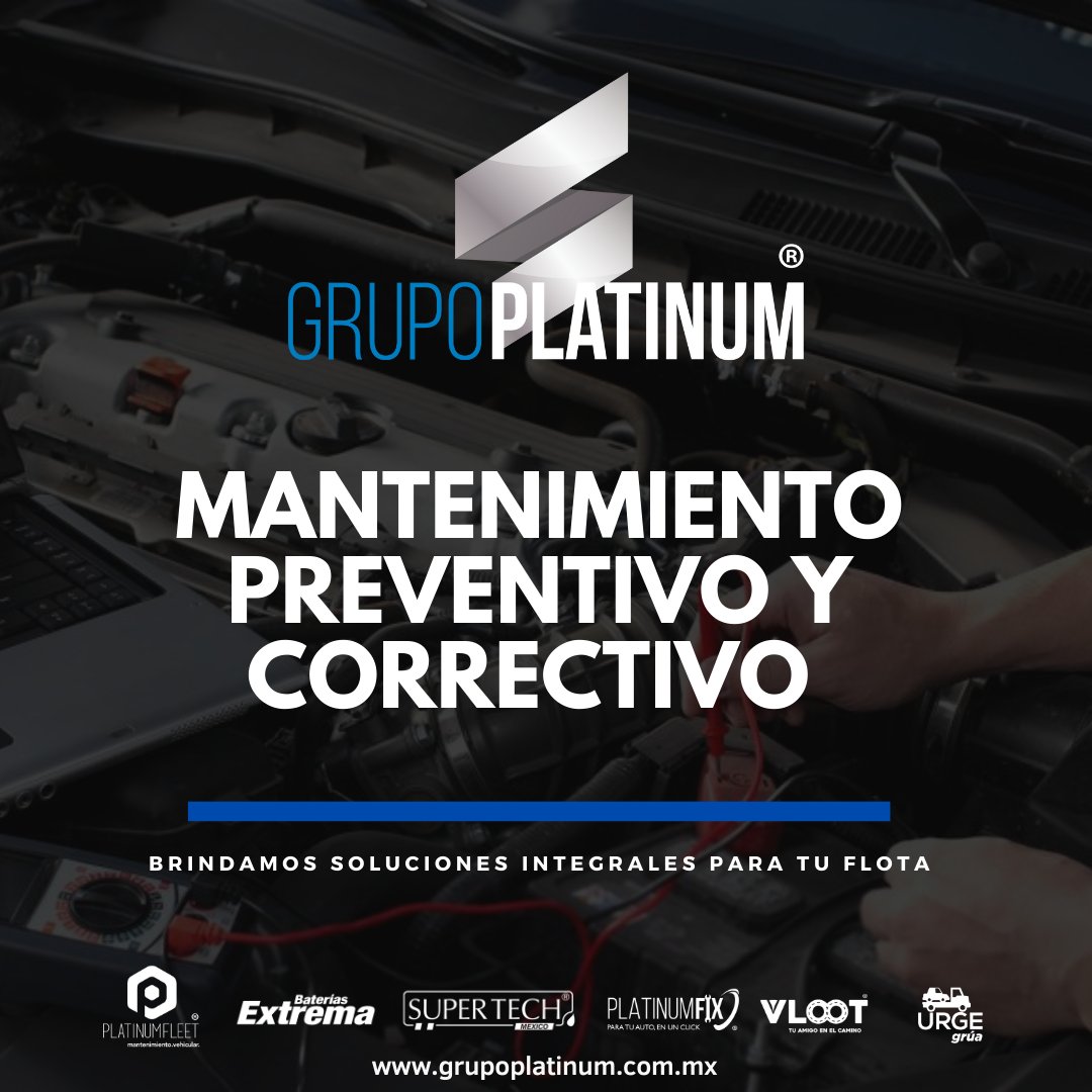 GrupoPlatinumMX's tweet photo. En #GrupoPlatinum sabemos lo importante que es para tu negocio contar con unidades en las mejores condiciones. Evita averías con nuestros servicios de mantenimiento. Brindamos soluciones integrales a tu flota. #PlatinumFleet | #PlatinumFix | #Vloot | #Supertech | #BateríasExtrema https://t.co/nsvE4vCklS