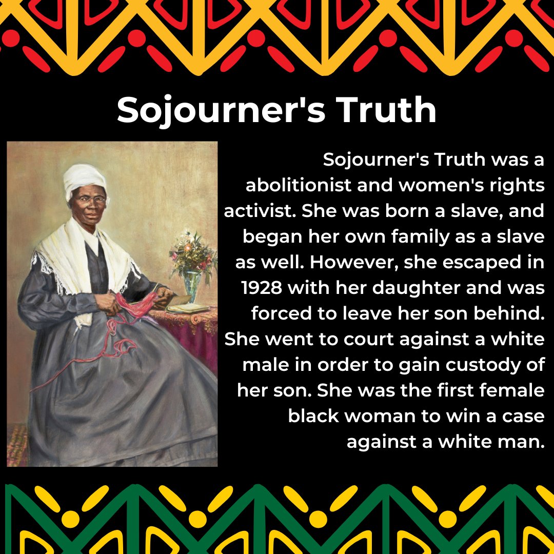 Happy Tuesday, Dolphins! Today we would like to remember Sojourner Truth. #BlackHistory #TheIslands_CSUCI # #MyMDC #SojournerTruth