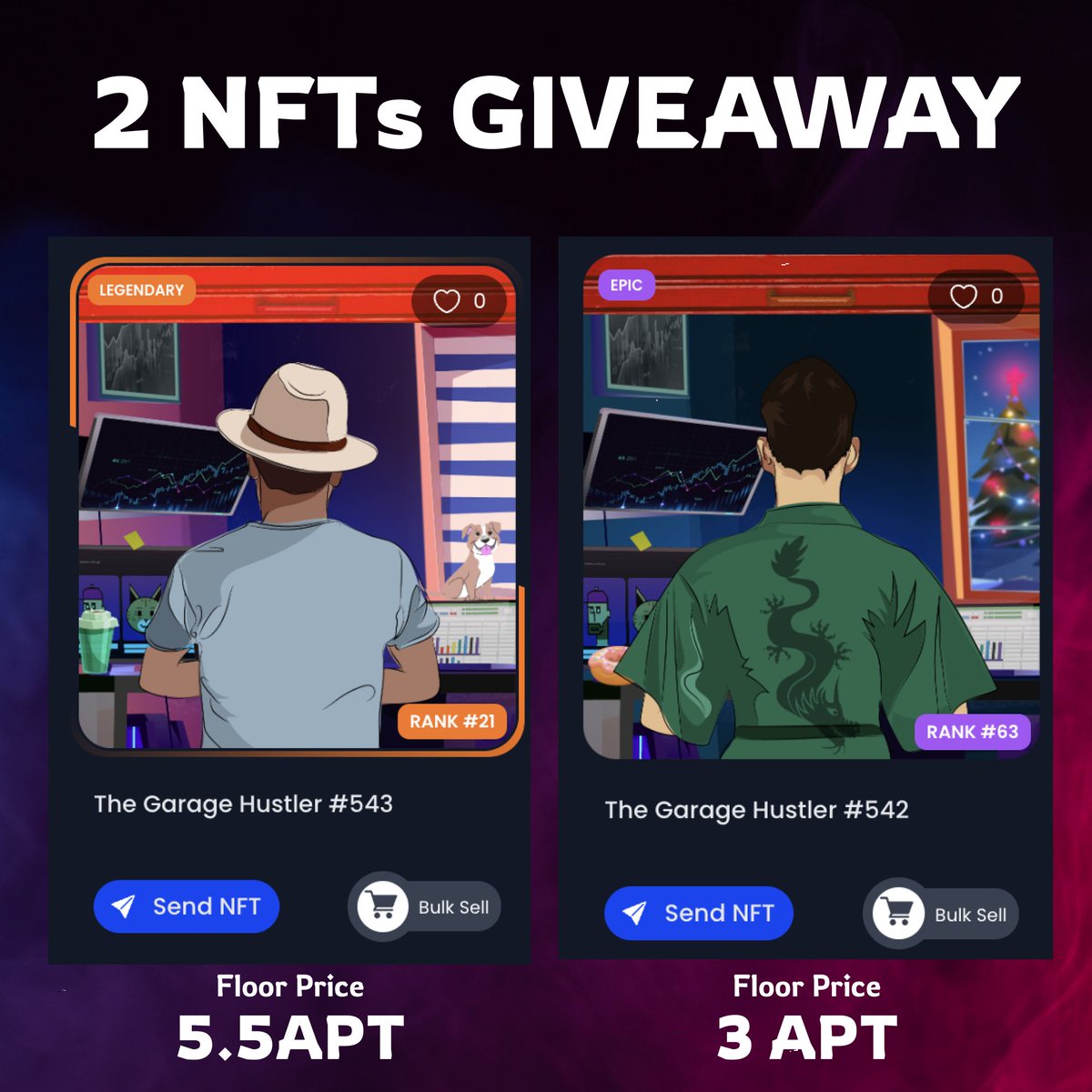 The Garage Hustler🔥 Staking OPEN on Twitter "Closes in ⏰17hrs NFT wins