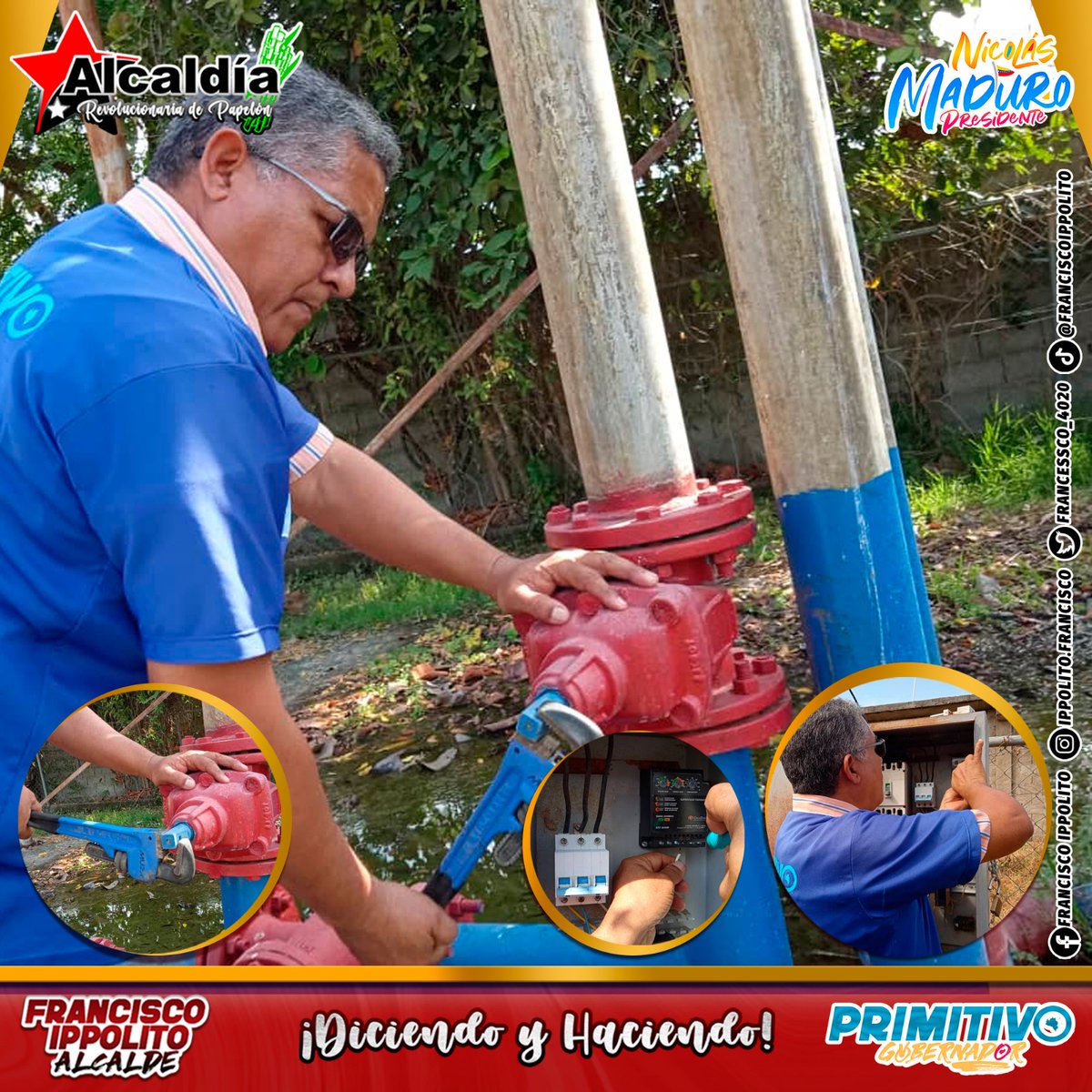 Realizamos mantenimiento del sistema de bombeo del pozo en el sector La Terraza en la Pquia. Papelón, se cambió el protector de voltaje y revisión del sistema de llenado del tanque. Trabajo en sinergia con Hidroportuguesa. #PapelónRenace #LasSancionesSonContraElPueblo
