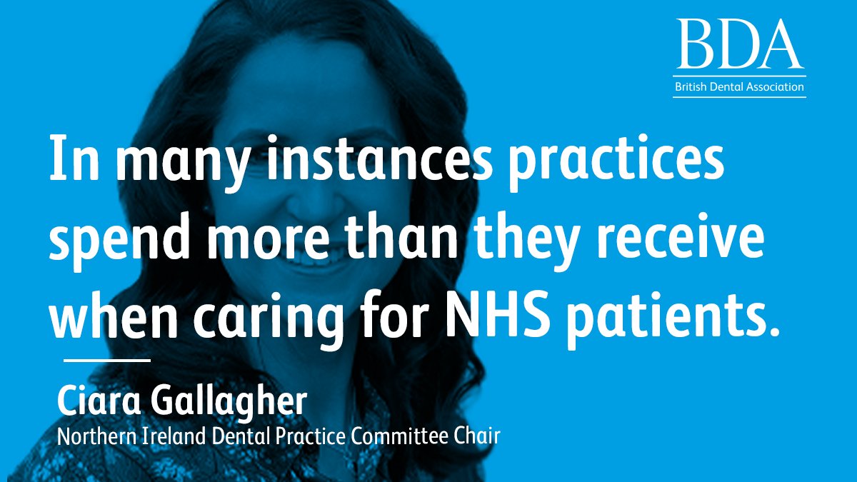 A year after being appointed Chair of the #NorthernIreland Dental Practice Committee (NIDPC), Ciara Gallagher (<a href="/CiaraGallGall/">Ciara Gallagher</a>) discusses the financial challenges facing dentistry in her latest blog. bit.ly/40uhHes

#BDAinNorthernIreland