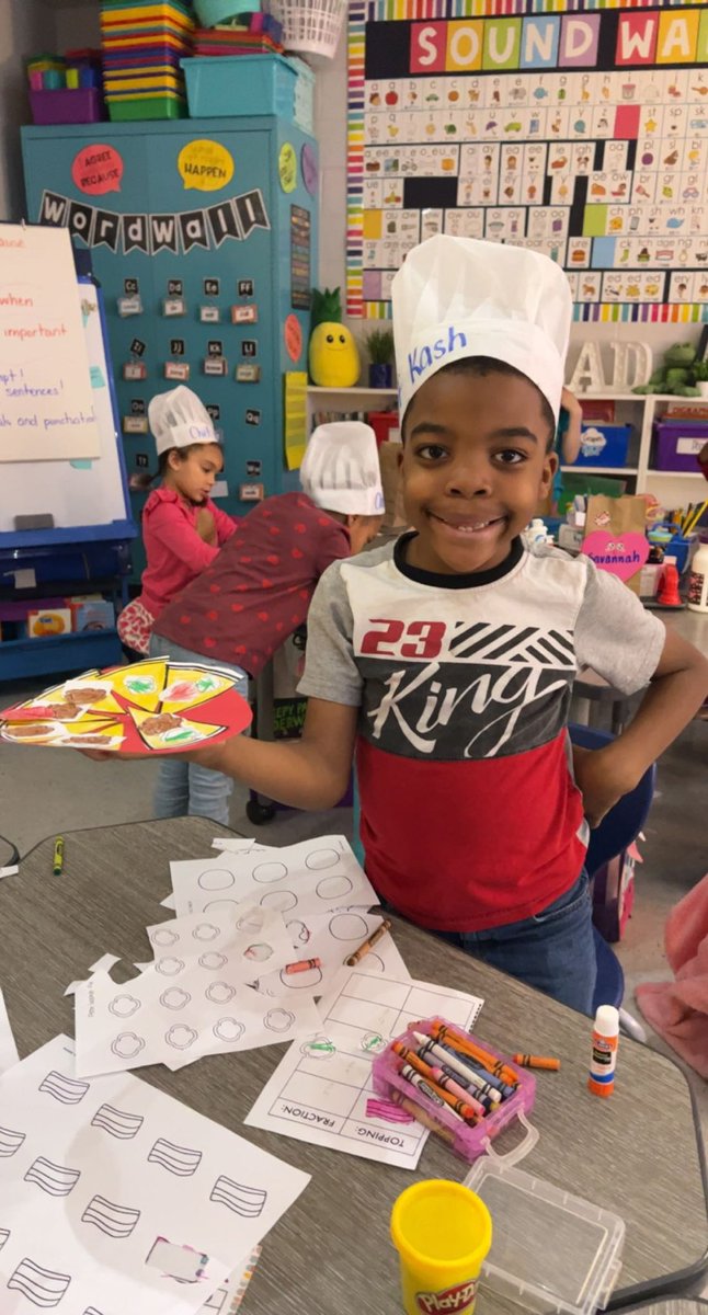 Learning about fractions in Mrs. Kessinger’s second grade with pizza! #kseSHARKS #BuildingtheBestSPS <a href="/eck1107/">Erin Kessinger</a>