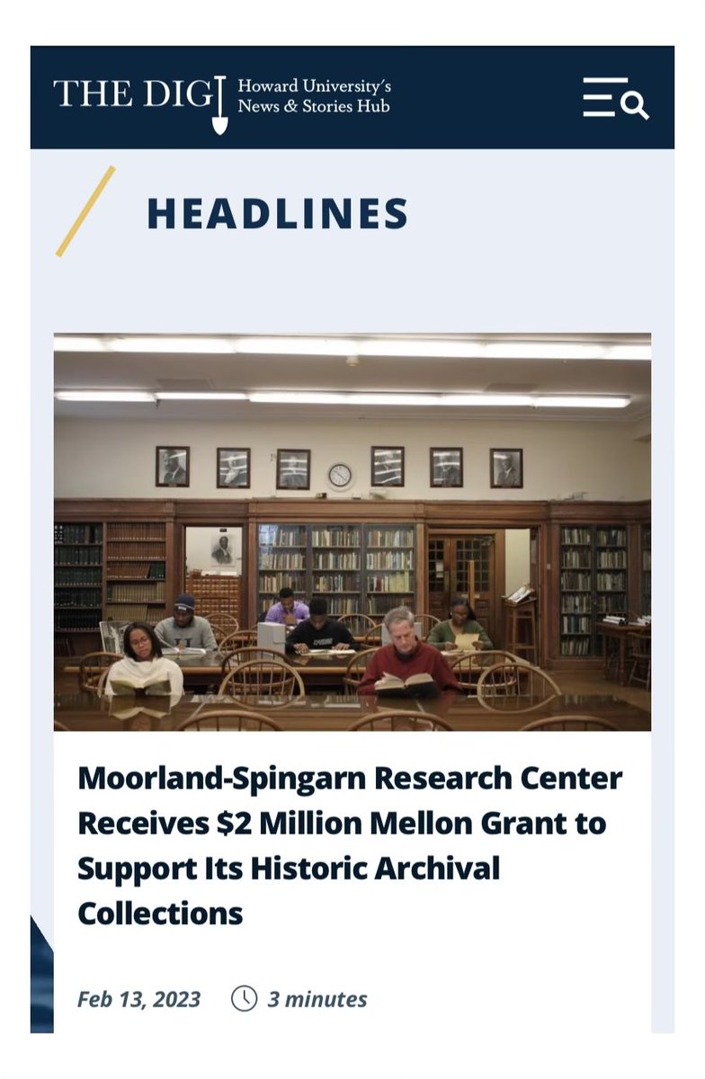 Moorland Spingarn Research Center tweet media