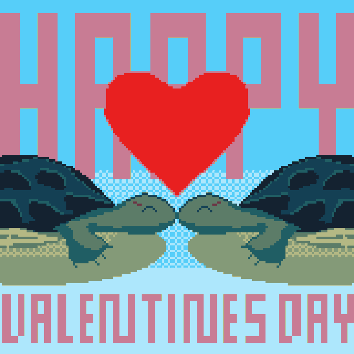 Octorebel's tweet photo. #happyvalentinesday ❤️ #pixelart #ドット絵 #pixelstudio #turtles #love https://t.co/G60xyzvFHF