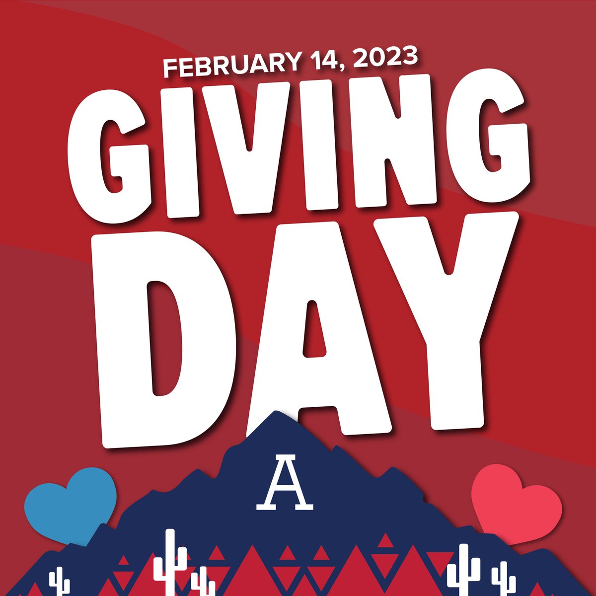 Happy Valentine’s Day, Happy Birthday to Arizona, and Happy Giving Day! Show your love for Arizona Athletics by making a gift today! givingday.arizona.edu/giving-day/599…