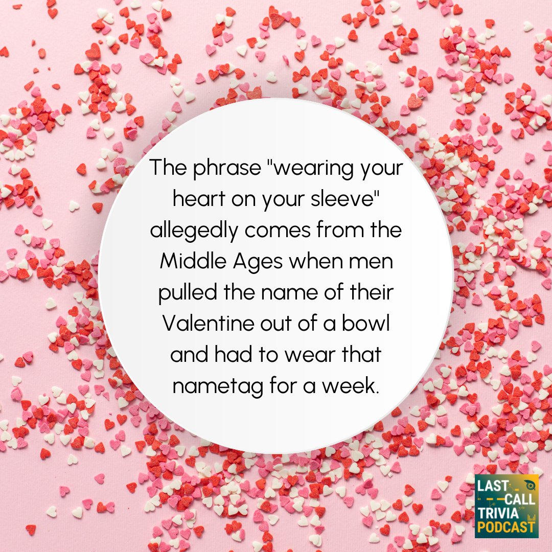 Calling all Trivia lovers, this week's Last Call Trivia Podcast episode is now streaming!
lastcalltriviapodcast.buzzsprout.com
#trivia #valentinesday