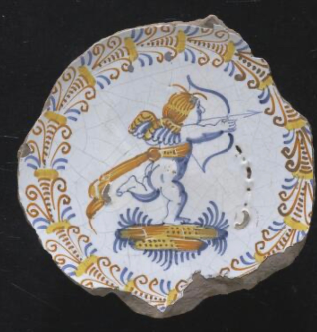 ♥️ Heeft Cupido je geraakt deze Valentijnsdag? 

Scherf van keramiek, tinglazuur, achterkant loodglazuur, gemaakt in Nederland ca. 1600-1640.