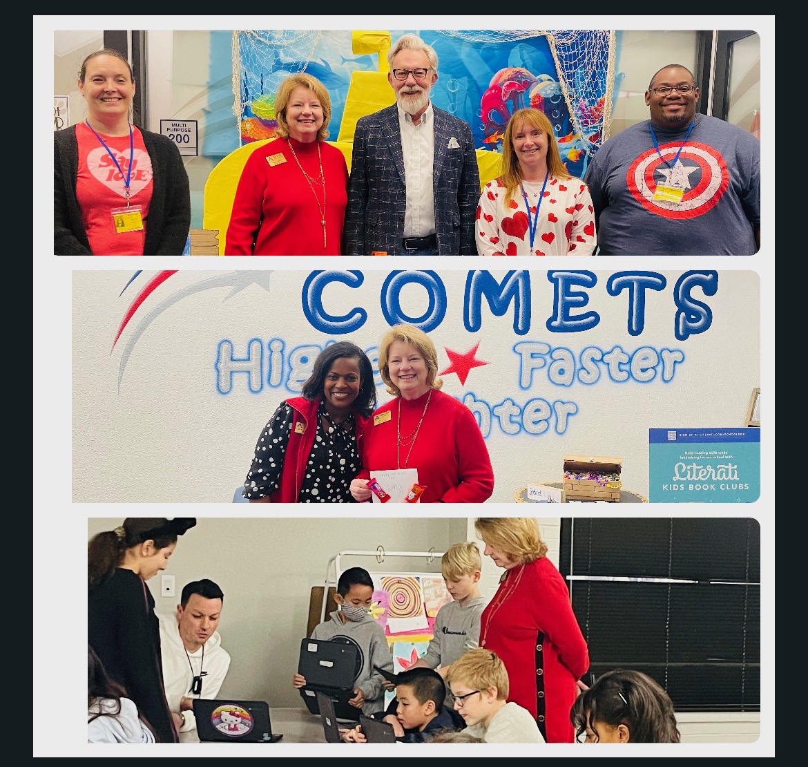 Thank you, Amy Gnadt, AISD School Board President, for stopping by today! We appreciate your support for all AISD campuses, and, of course, our Kerr Comets! 💙🐾❤️