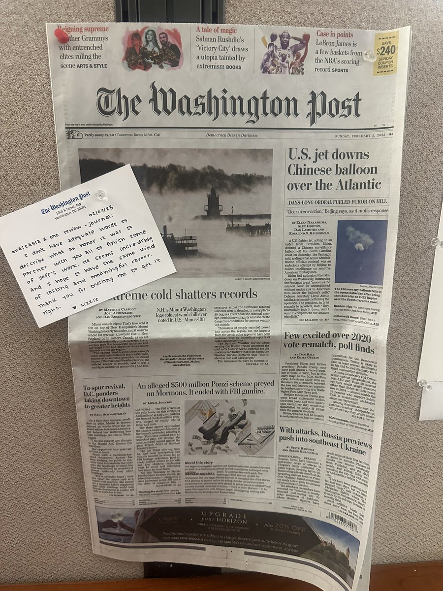 Thank you <a href="/washingtonpost/">The Washington Post</a> <a href="/lizziejohnsonnn/">lizzie johnson</a> 🗞️