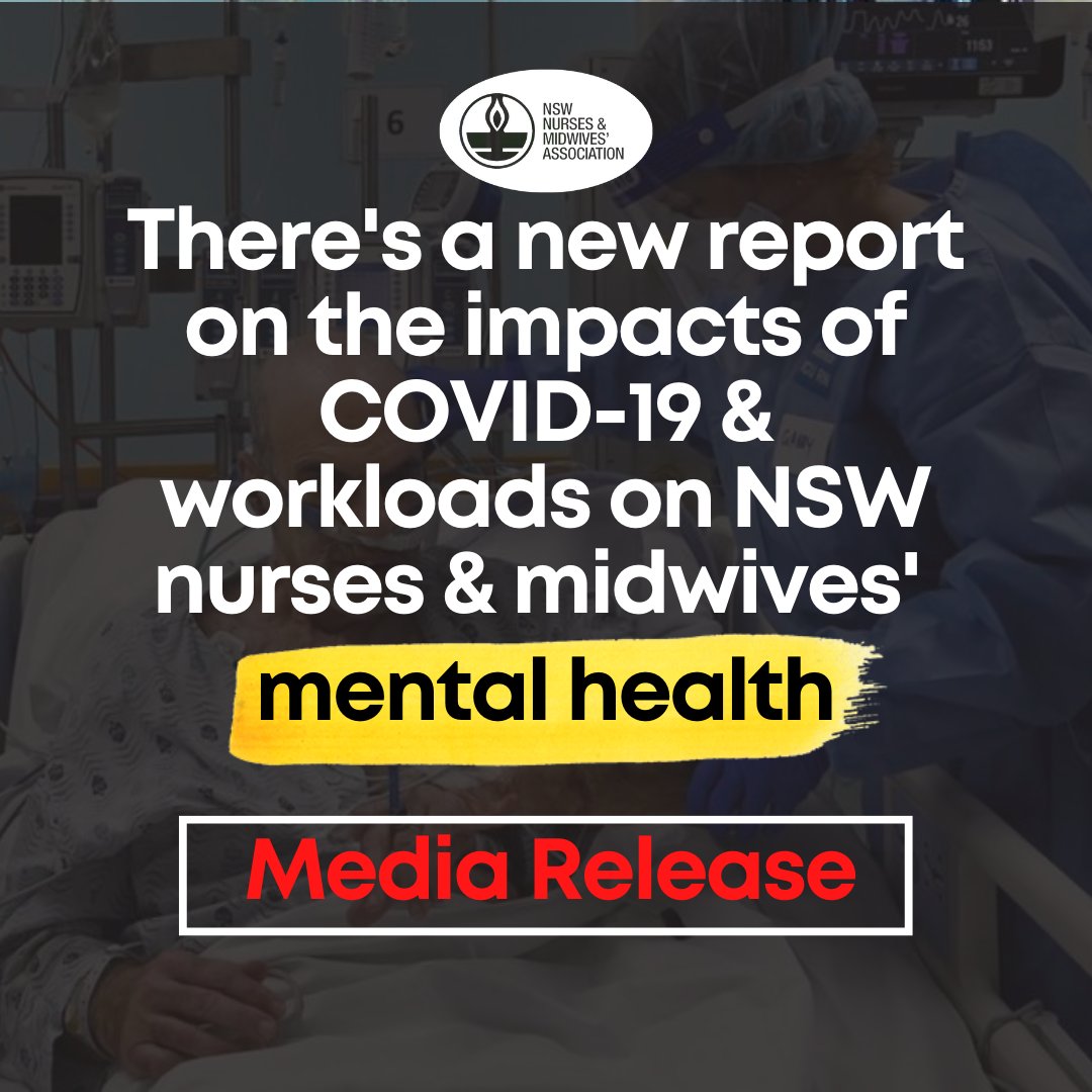 A new report commissioned by the NSW Nurses and Midwives’ Association (NSWNMA) has revealed 15 in every 100 nurses and midwives surveyed are suffering symptoms of post-traumatic stress at clinical levels. Media release available here: nswnma.asn.au/overhauls-need…