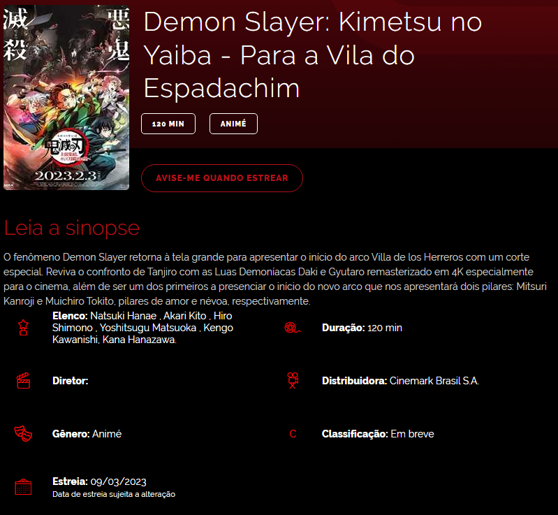  Filme de Demon Slayer estreia em breve no Brasil