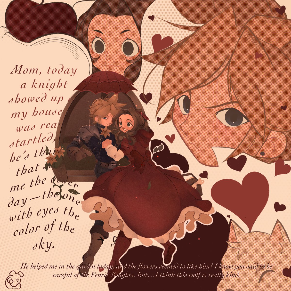 Discooco's tweet photo. HAPPY VALENTINES DAY !! 💌

This is my piece inspired story for the Riding hood Clerith story by a talented artist @RenaAlarie 💕✨
 
Come on to read her beautiful story 💌 !!!!

https://t.co/A5mDkVoe0E

#clerithminibang #クラエア #clerith https://t.co/JZ0sE6SlV6