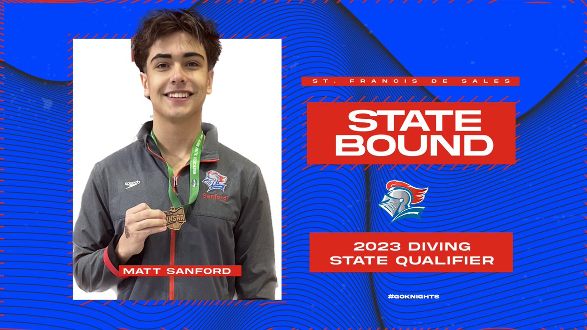 SFSAthletics's tweet photo. ‼️STATE BOUND‼️

Matt Sanford ‘23 finishes 8th at the #OHSAA Division 1 NW District Championship and qualifies for the 2023 State Championship!

#SFSSwimDive
#GoKnights https://t.co/Hrr7lbpw5L