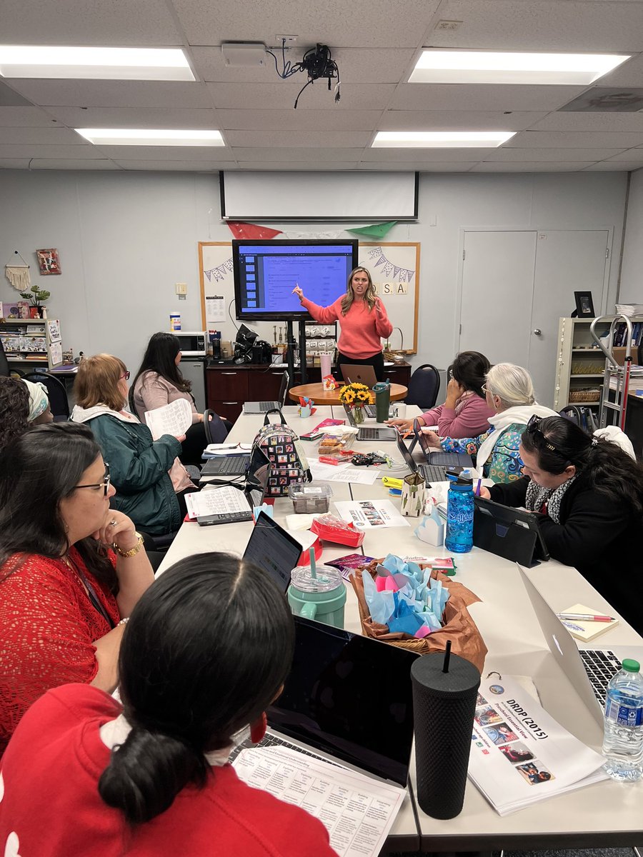 AmeretR's tweet photo. @OsideUSD State PK teachers PLC. How do we meet children where they are? @OsideSup https://t.co/LBjxkoP6IA