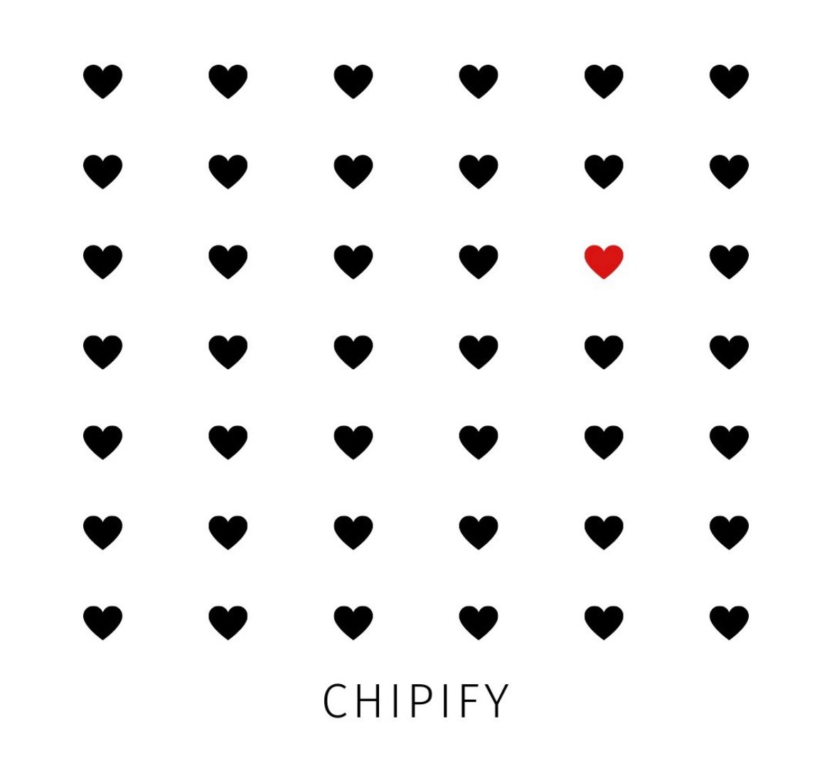 ChipifyInc's tweet image. Be the one who stands out with Chipify. Show love and give love to those around you with Chipify. Make sure to love others and yourself this week. #chipyourdrip #ValentinesDay