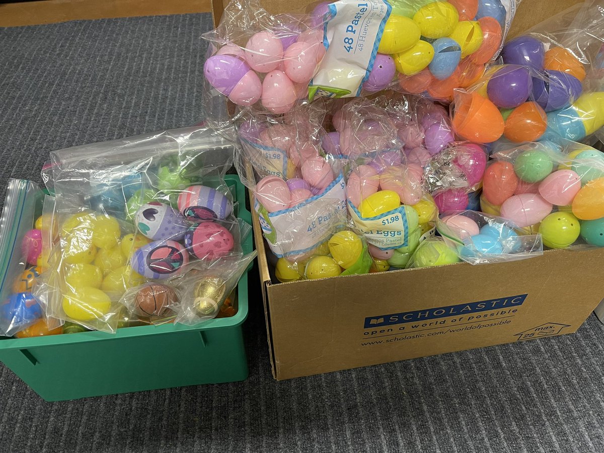 TeacherReuse's tweet photo. Hearts were put away today. So bunnies and clovers could hop and pop out!

https://t.co/ESobbLqwkQ.

#teacherreuseexchange
#education #literacy #kids #reuse #recycle #donate #landfilldiversion #teachers #classrooms #nonprofit #community 
#forsythcountyga @FCSchoolsGA https://t.co/7rdNiYEcUg