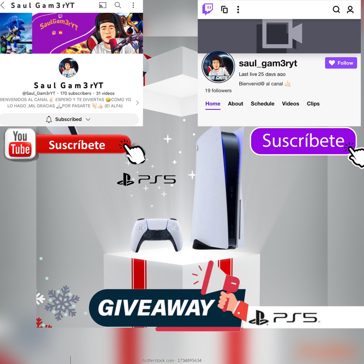 GamingNelk's tweet photo. GIVEAWAY PS5 read the description of the video very well, subscribe to the YouTube channel and follow it on Twitch, when the goals are met the lucky draw will be made for everyone!!
YouTube: https://t.co/sZrOMzsVBb
Twitch:  https://t.co/yCQ4GWbtCL
RT ♻️ ❤️ share 💎 https://t.co/4seBYJHudd