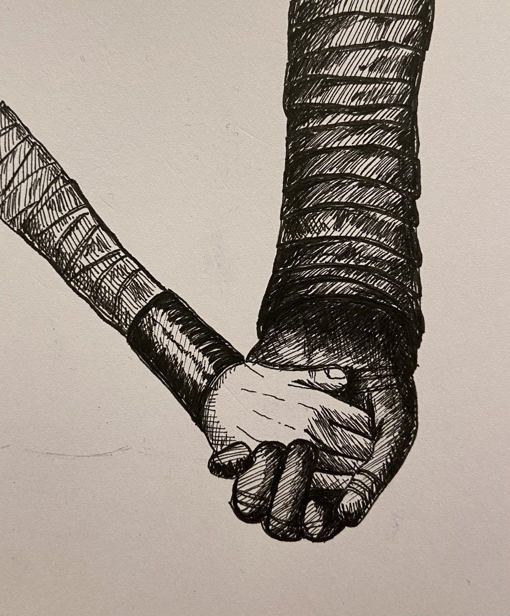 Ran out of time to do anything more elaborate so here’s some dyad hand-holding #ReyloValentine #reylo #reyloart