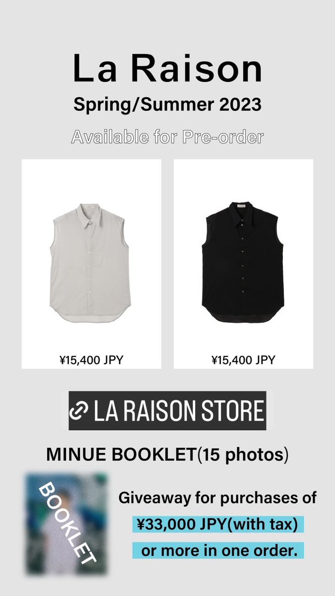 miQpQWaFnrtW8Su's tweet photo. La Raison New photo No.2
La Raison
MINUE
Fashion Brand
Spring/Summer 2023
🔗 https://t.co/uAG53DhIEU
La Raison
Women’s and Men‘s Spring/Summer 2023
Limited Pre-order
〈Vol.2〉2/10 12:00pm - 2/17 11:59pm(UTC+9)
#minue
#노민우
#ノミヌ
#LaRaison #laraisonss23 https://t.co/pOy0Mote1S