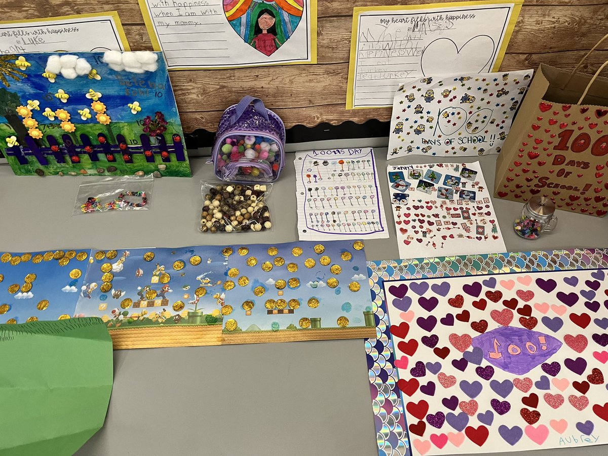 100 days smarter here in grade 1/2! A few students celebrated by making these awesome 100’s day projects! ⭐️ <a href="/Connaughtcomets/">Ecole Connaught</a> #100thDayOfSchool
